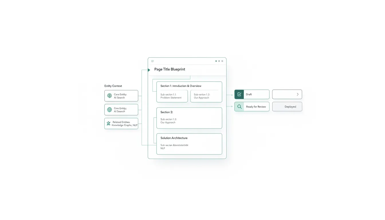 Page Builder workflow showing content editing and publish pipeline